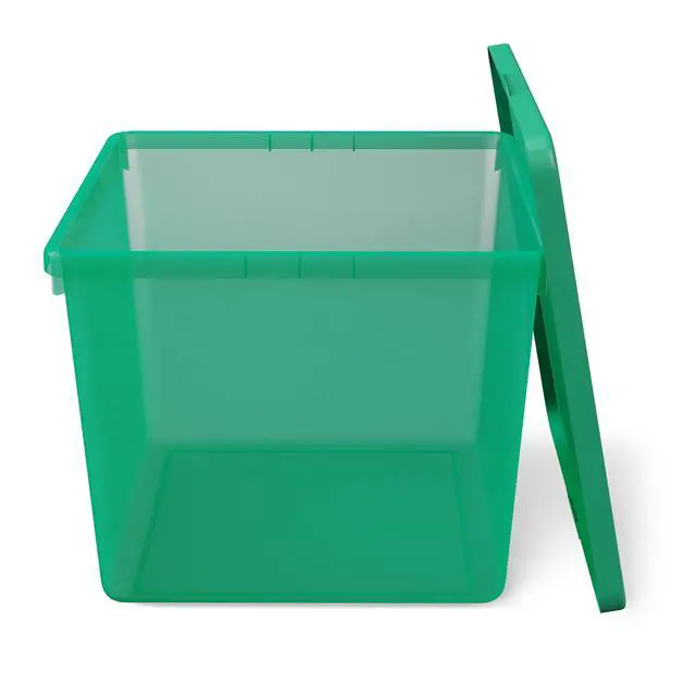 Alt view image 2 of 7 - Mainstays Kids Large Green Plastic Storage Bin with Lid