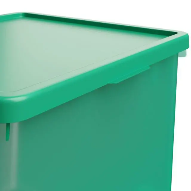 Alt view image 3 of 7 - Mainstays Kids Large Green Plastic Storage Bin with Lid