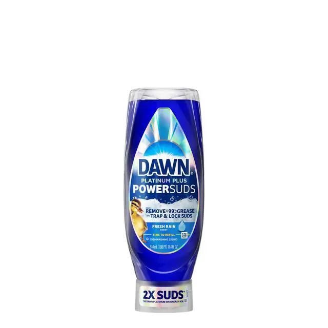 Alt view image 3 of 7 - Dawn Platinum Plus PowerSuds Liquid Dish Soap, 17.4 oz. EZ-Squeeze Bottle