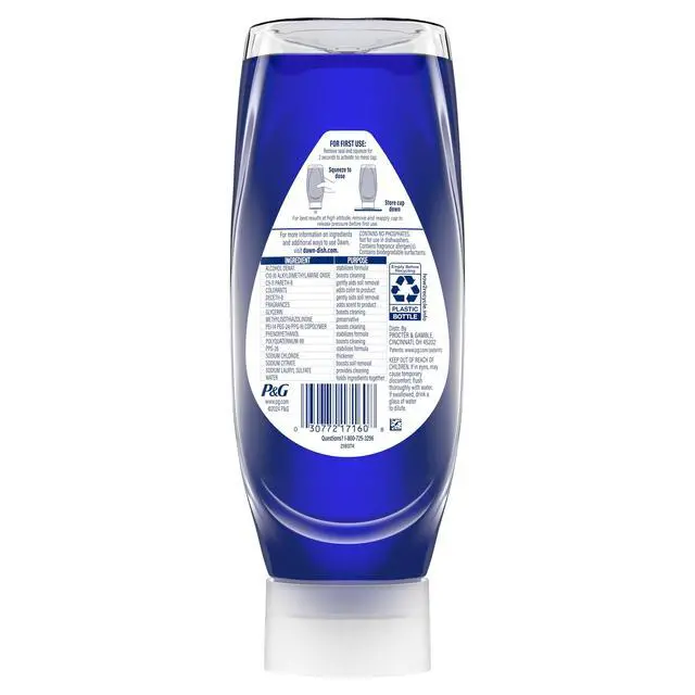 Alt view image 4 of 7 - Dawn Platinum Plus PowerSuds Liquid Dish Soap, 17.4 oz. EZ-Squeeze Bottle