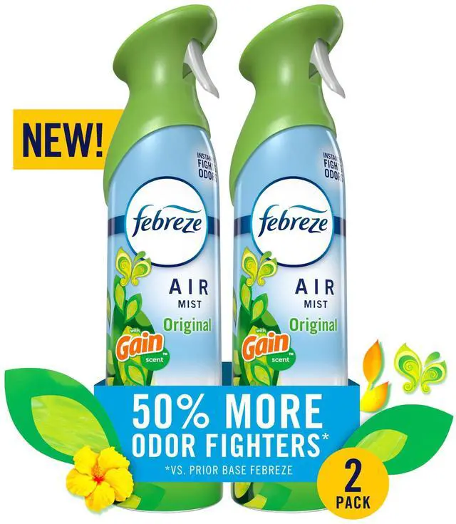 Main image of Febreze Air Mist Air Freshener Spray, Gain Original Scent, 8.1oz, 2 Count
