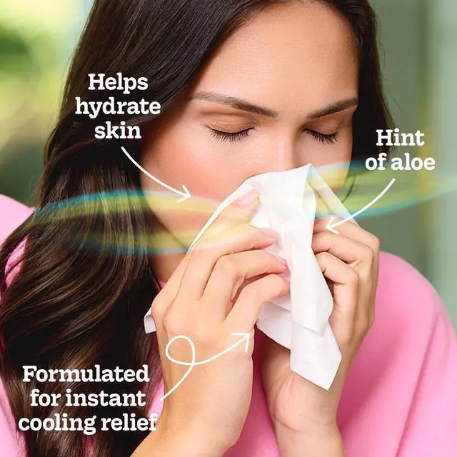 Alt view image 5 of 7 - Kleenex Cooling + Aloe 2-Ply Cube Box Facial Tissues, 4 Pack (200 Total Tissues)