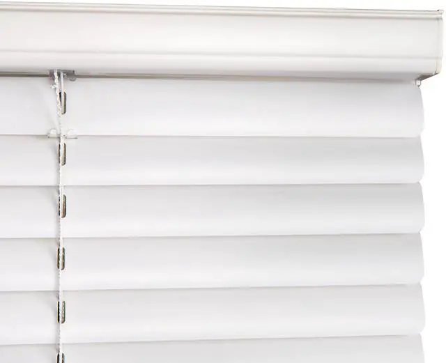 Main image of Mainstays Cordless Vinyl Light Filtering Window Blinds, 1 in Slats, White, 1-Piece, 30 in W x 64 in L
