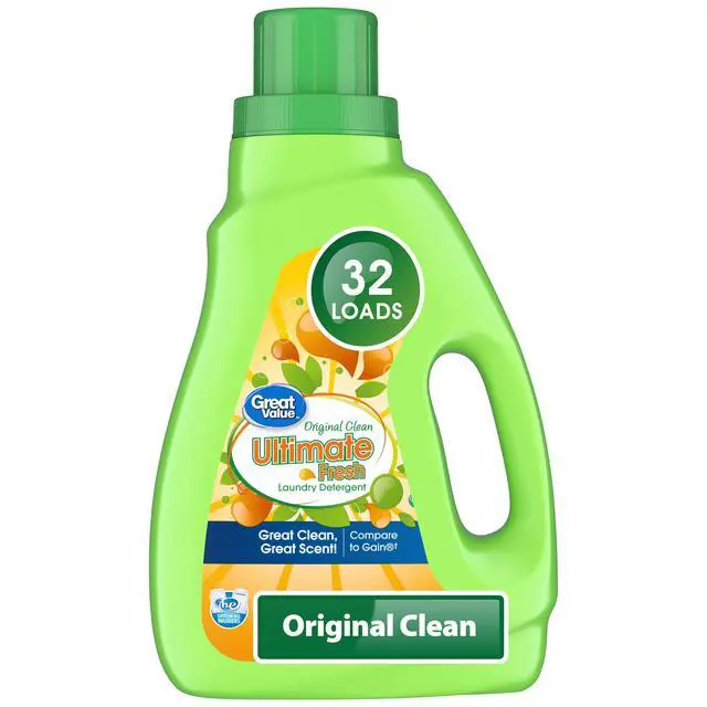 Alt view image 2 of 7 - Great Value Ultimate Fresh Laundry Detergent, Original Clean, 46 fl oz, 32 Loads