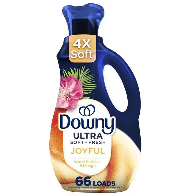Alt view image 2 of 7 - Downy Ultra Soft and Fresh Liquid Fabric Softener, Island Hibiscus and Mango Scent, 44 fl oz, 66 Loads
