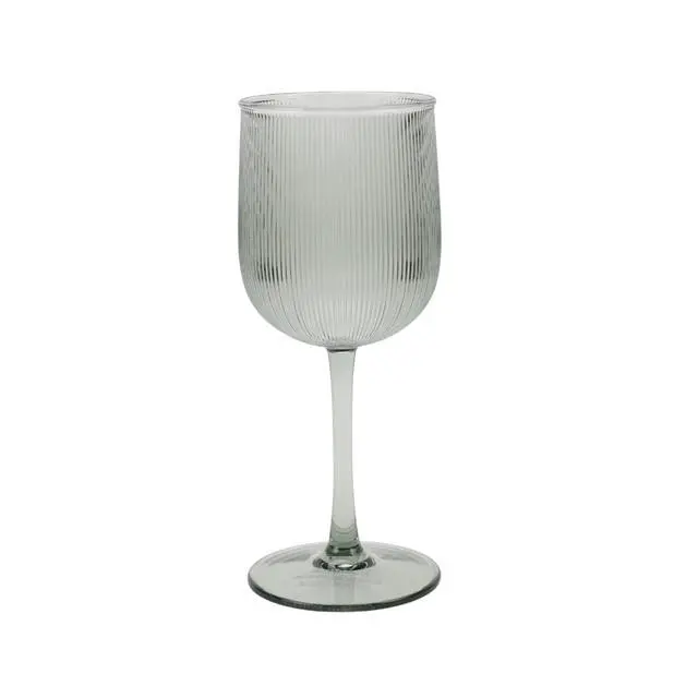 Alt view image 3 of 7 - Better Homes & Gardens 4-Piece Green Ribbed Tritan Wine Glass Set