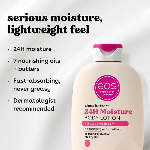 Alt view image 6 of 6 - eos Shea Better Body Lotion for Dry Skin, Strawberry Dream, 16 fl oz
