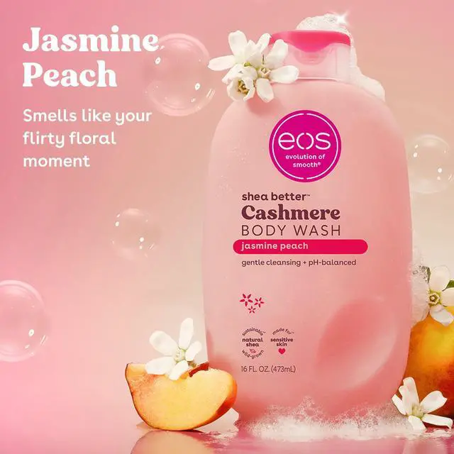 Alt view image 5 of 6 - eos Shea Better Cashmere Body Wash, Jasmine Peach, Creamy Gel Formula, 16 fl oz.