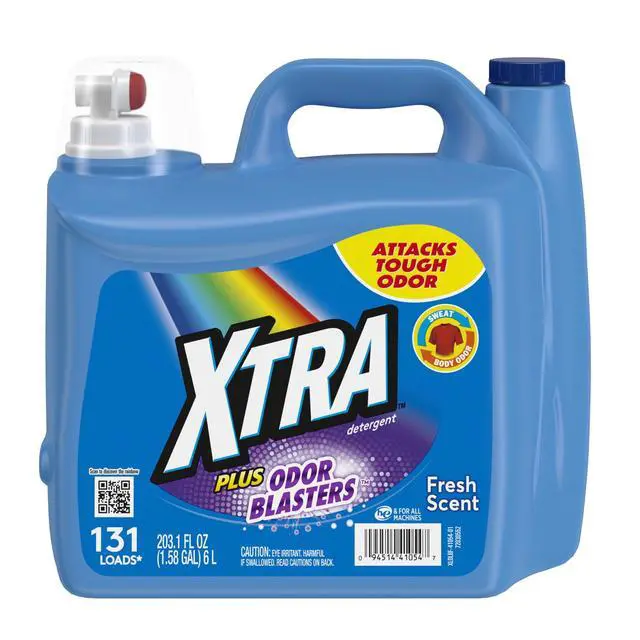 Alt view image 2 of 6 - XTRA Laundry Detergent Liquid Plus Odor Blasters, 131 Loads, 203.1 Fl Oz