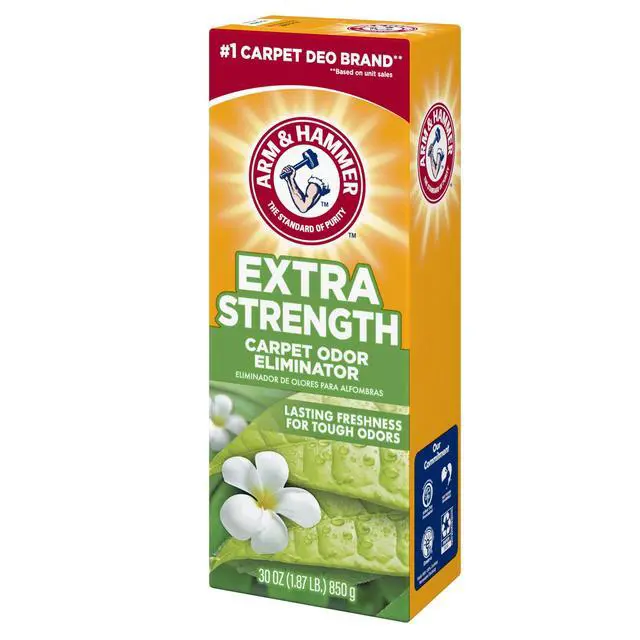 Alt view image 2 of 6 - (3 pack) ARM & HAMMER Extra Strength Carpet Odor Eliminator Powder, Fresh Scent, 30 oz