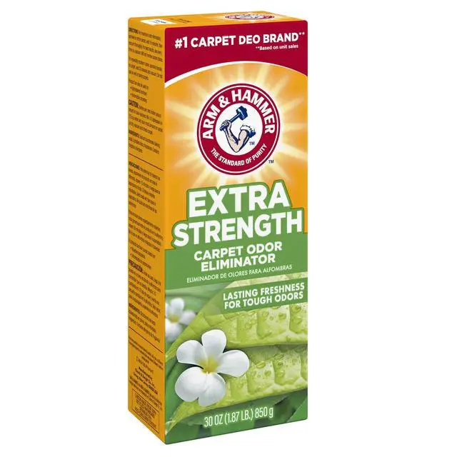 Alt view image 4 of 6 - (3 pack) ARM & HAMMER Extra Strength Carpet Odor Eliminator Powder, Fresh Scent, 30 oz