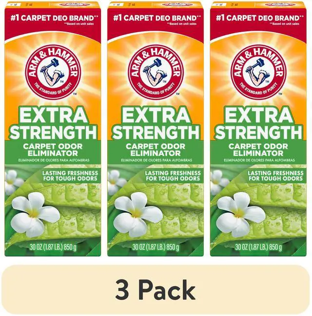 Main image of (3 pack) ARM & HAMMER Extra Strength Carpet Odor Eliminator Powder, Fresh Scent, 30 oz