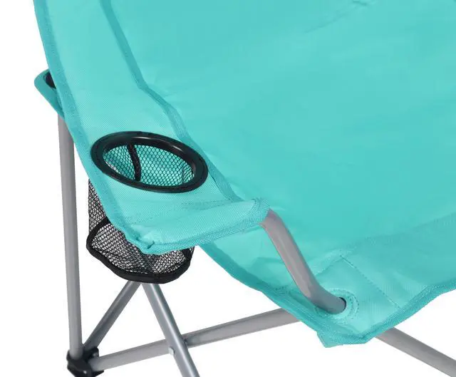 Alt view image 5 of 7 - Ozark Trail Quad Folding Camp Chair with Cup Holder, Green Sea