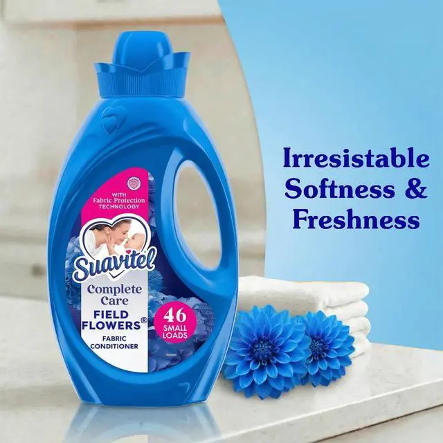 Main image of Suavitel Complete Liquid Fabric Softener, Fabric Conditioner, Field Flowers Scent, 46 fl oz Bottle