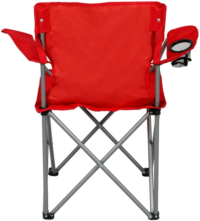 Alt view image 5 of 6 - Ozark Trail Quad Folding Camp Chair with Cup Holder, Bright Red