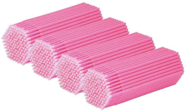 Main image of Tifanso 400PCS 2mm Disposable Micro Cotton Swabs for Lash Extensions, Pink