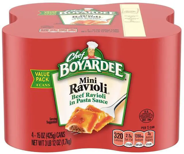 Main image of Chef Boyardee Mini Ravioli 15 oz 4 Pack
