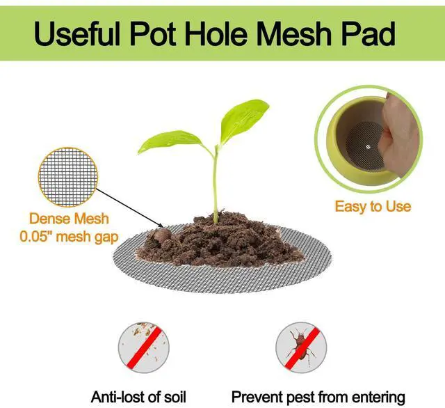 Alt view image 3 of 5 - Bonsai Drainage Mesh 2 3 4 Inch Assorted Sizes 100 Pcs