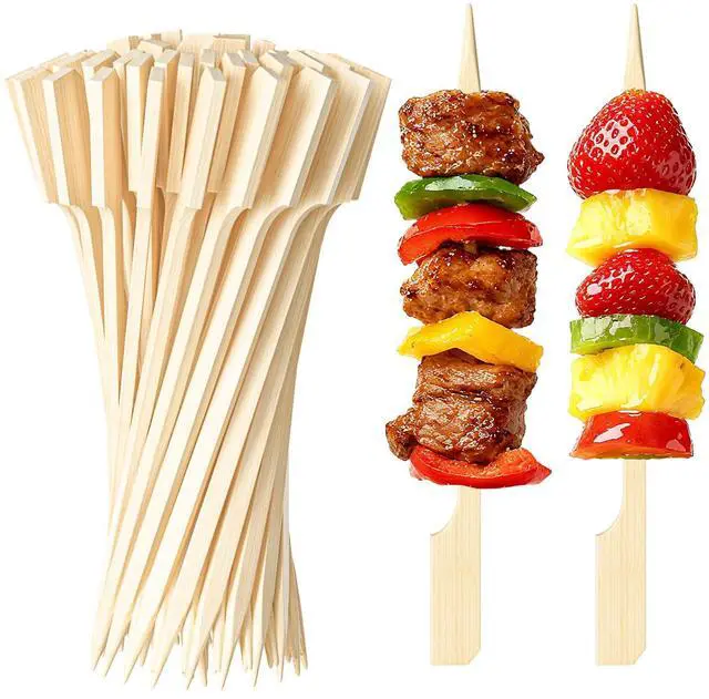 Main image of Bamboo Appetizer Skewers 300 Pack, 4.7 Inch - Cocktail Picks, Charcuterie Toothpicks, Decorative Party Picks for Drinks and Food