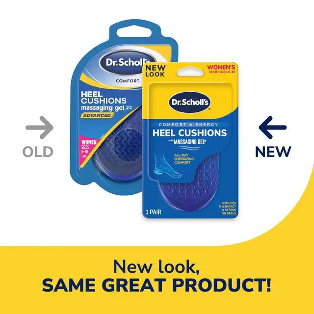 Alt view image 6 of 6 - Dr. Scholl's Heel Cushions with Massaging Gel Advanced - All-Day Shock Absorption & Cushioning for Heel Discomfort Relief