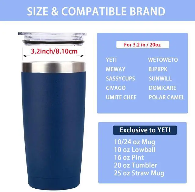 Alt view image 3 of 7 - Yeti Tumbler Lid Replacement, 2 Pack, 20 oz