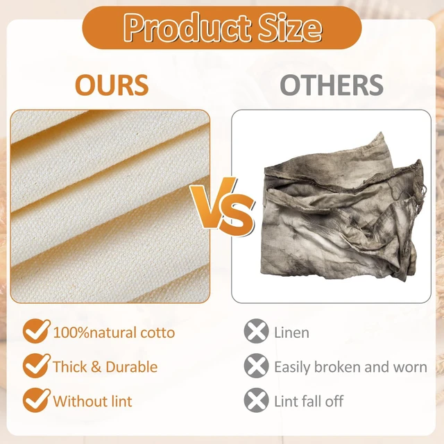 Alt view image 4 of 7 - Ninsula 4PCS Reusable Thick Bread Proofing Towels, 14x18.8 Inch, for Sourdough Baguettes Pastry Loaves