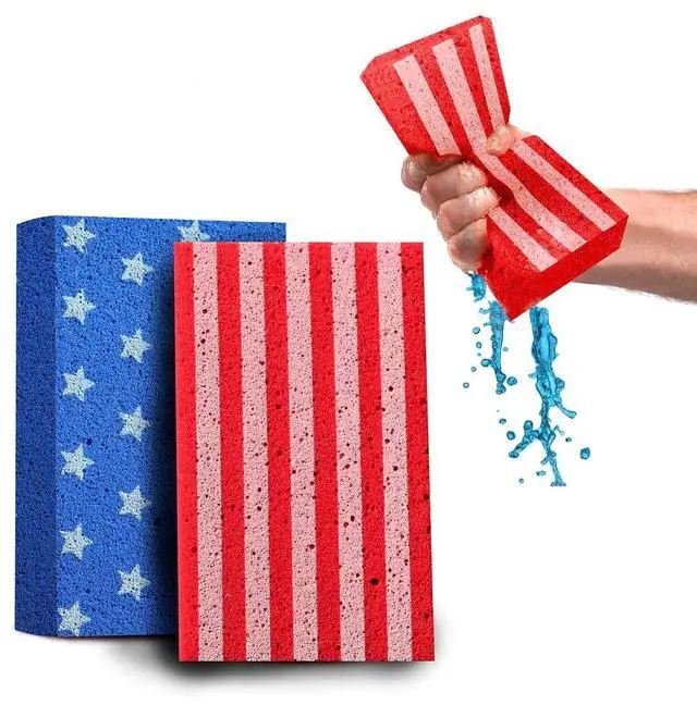 Main image of Multi-Purpose Sponges 2-Pack, Large, USA, for Car Washing, Tile & Grout, All Purpose Cleaning