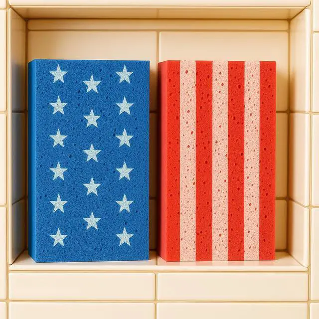 Alt view image 7 of 7 - Multi-Purpose Sponges 2-Pack, Large, USA, for Car Washing, Tile & Grout, All Purpose Cleaning