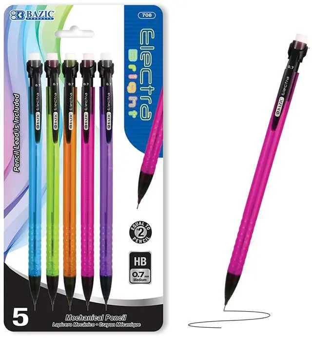 Main image of BAZIC Claris 0.7mm Mechanical Pencil, 6-Pack