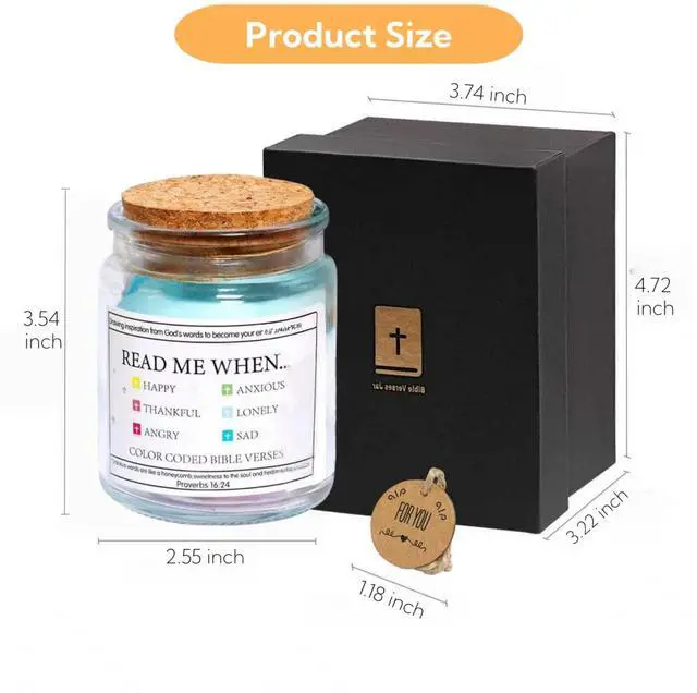 Alt view image 3 of 6 - Bible Verse Jar, Daily Motivational Scripture Prayer Hope, Christian Gift for Women, Men, Mom, Teens, Friends