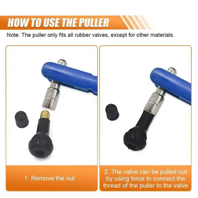 Alt view image 4 of 6 - Car Tire Valve Stem Puller/Installer with Valve Core Tool, Blue