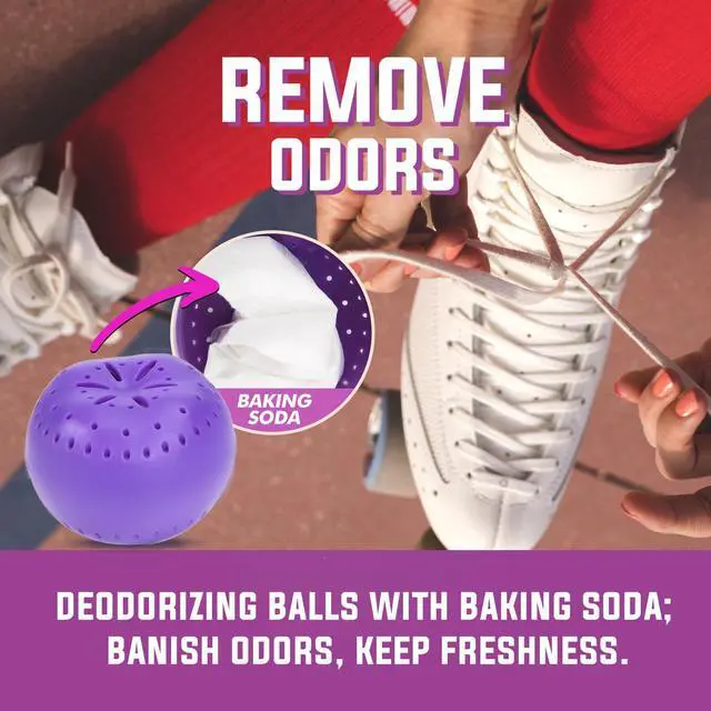 Alt view image 6 of 6 - 4 Pack Lavender Scented Baking Soda Shoe Deodorizer Balls