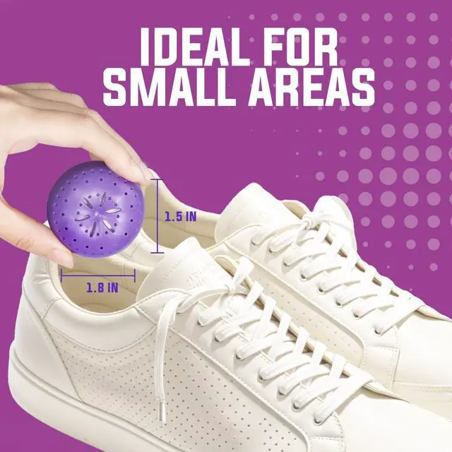 Alt view image 4 of 6 - 4 Pack Lavender Scented Baking Soda Shoe Deodorizer Balls