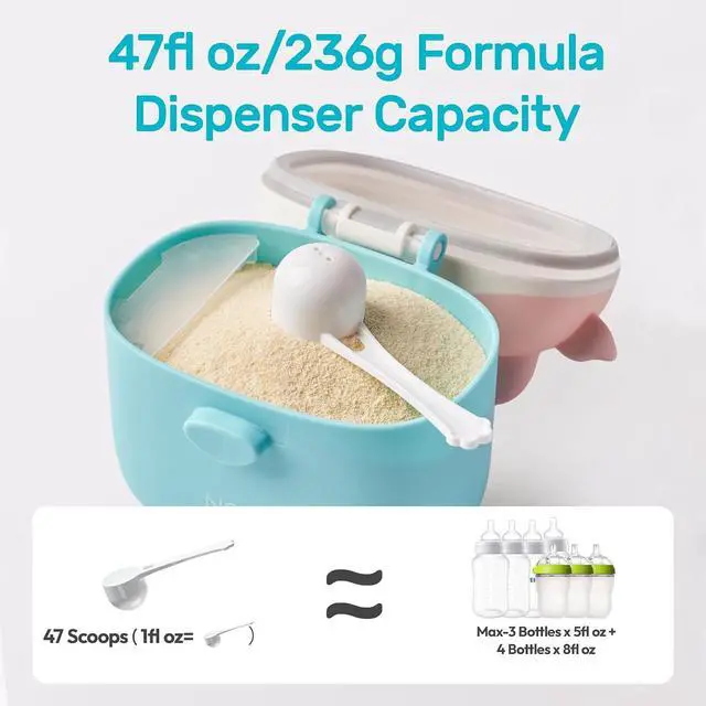 Alt view image 2 of 6 - NCVI Baby Formula Dispenser On The Go (Blue)