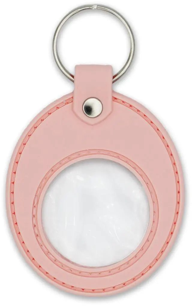 Main image of Pink AA Coin Holder Keychain for Sobriety Chip Medallions and Recovery Tokens