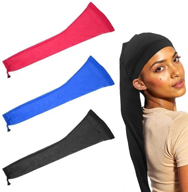 Main image of Breathable Loc Sleeve for Braids and Hair Weave with Elastic Band (Black)