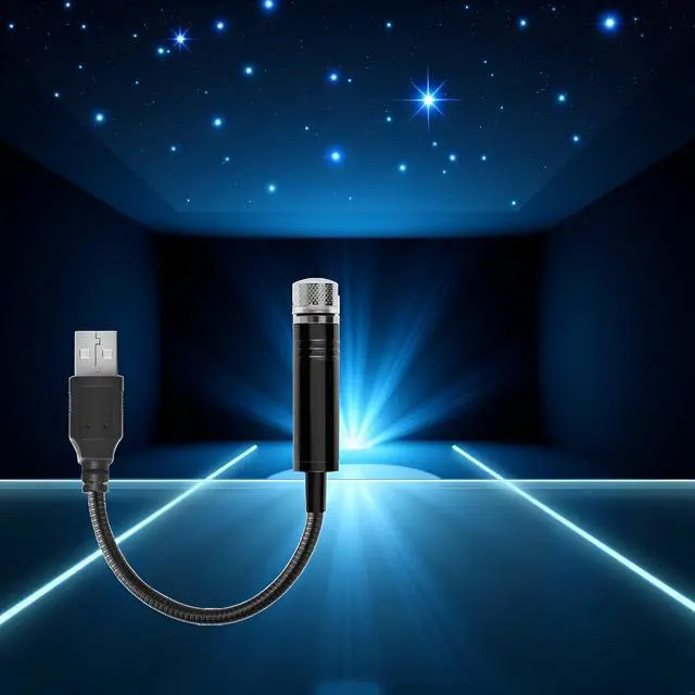 Alt view image 2 of 6 - 1PC USB Star Projector Night Light, Adjustable Starry Sky Projector Car Light, Portable Decorative Auto Roof Light