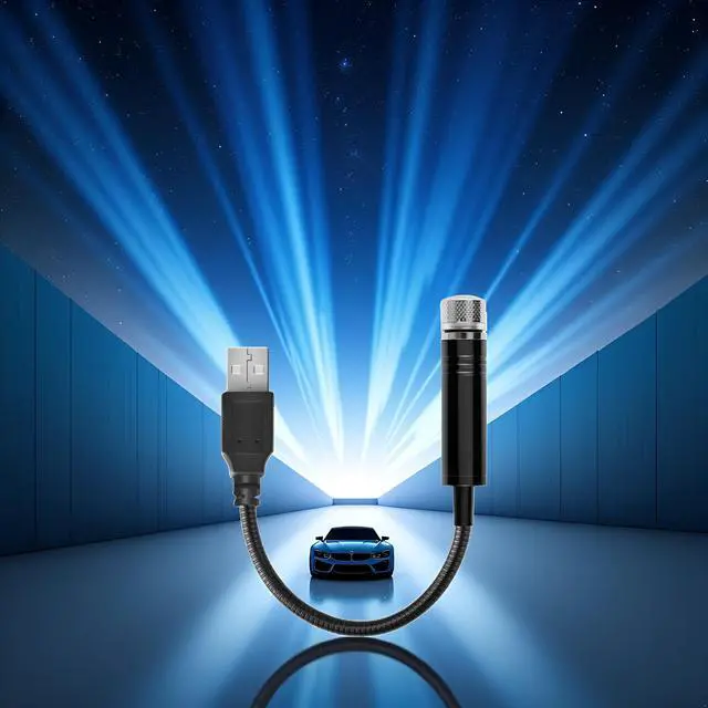 Alt view image 3 of 6 - 1PC USB Star Projector Night Light, Adjustable Starry Sky Projector Car Light, Portable Decorative Auto Roof Light