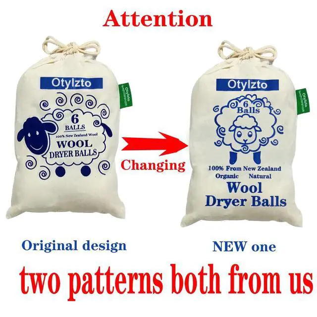 Alt view image 3 of 3 - Otylzto Wool Dryer Balls 6-Pack, Reusable Natural Fabric Softener, Reduce Wrinkles, Faster Drying, Eco-Friendly