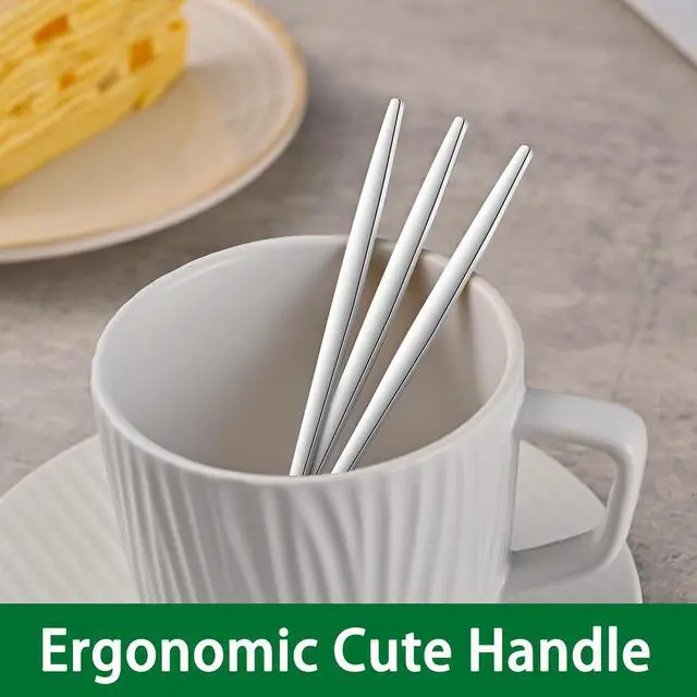 Alt view image 5 of 7 - 1 Inches Stainless Steel Coffee & Tea Spoon, 6-Piece Mini Espresso Spoons for Dessert