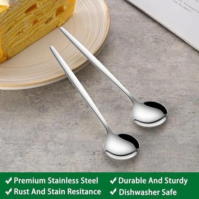 Alt view image 4 of 7 - 1 Inches Stainless Steel Coffee & Tea Spoon, 6-Piece Mini Espresso Spoons for Dessert