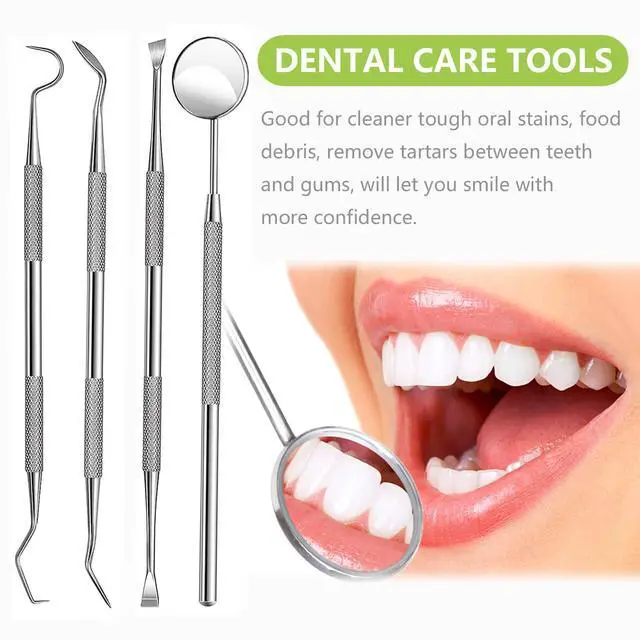 Alt view image 5 of 6 - Stainless Steel Dental Pick Tooth Scraper Tartar Plaque Remover Kit, Professional Teeth Cleaning Oral Care Tool for Dentist, Personal, Pet Use with Storage Box