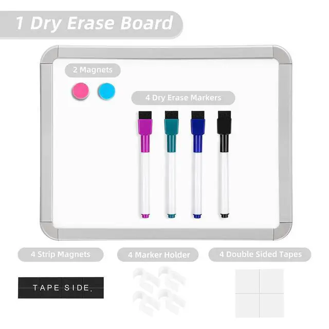 Alt view image 4 of 6 - VUSIGN Small Dry Erase Whiteboard 8.5 x 11 Inches for Kids Students Fridge Locker