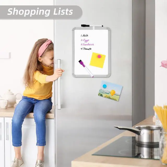 Alt view image 6 of 6 - VUSIGN Small Dry Erase Whiteboard 8.5 x 11 Inches for Kids Students Fridge Locker
