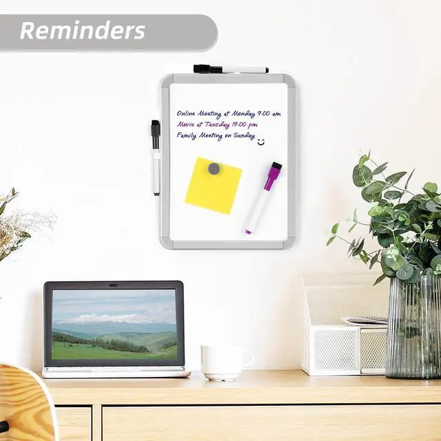 Alt view image 2 of 6 - VUSIGN Small Dry Erase Whiteboard 8.5 x 11 Inches for Kids Students Fridge Locker