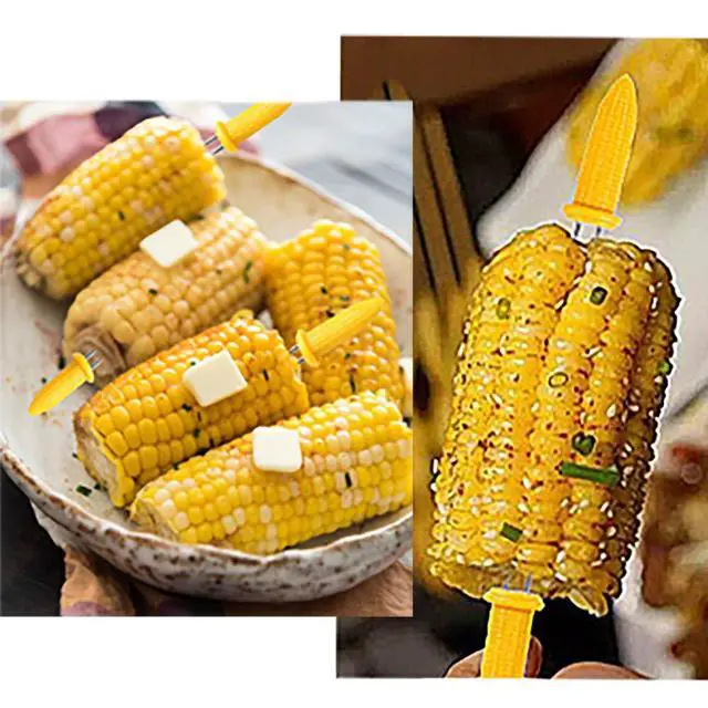 Alt view image 6 of 6 - 10PCS Stainless Steel Corn on the Cob Skewers - Twin Prong Corn Holders for BBQ