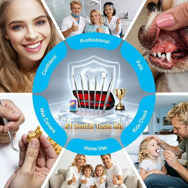Alt view image 4 of 6 - G.CATACC Dental Pick Tools, Plaque Tartar Remover Teeth Cleaning Kit