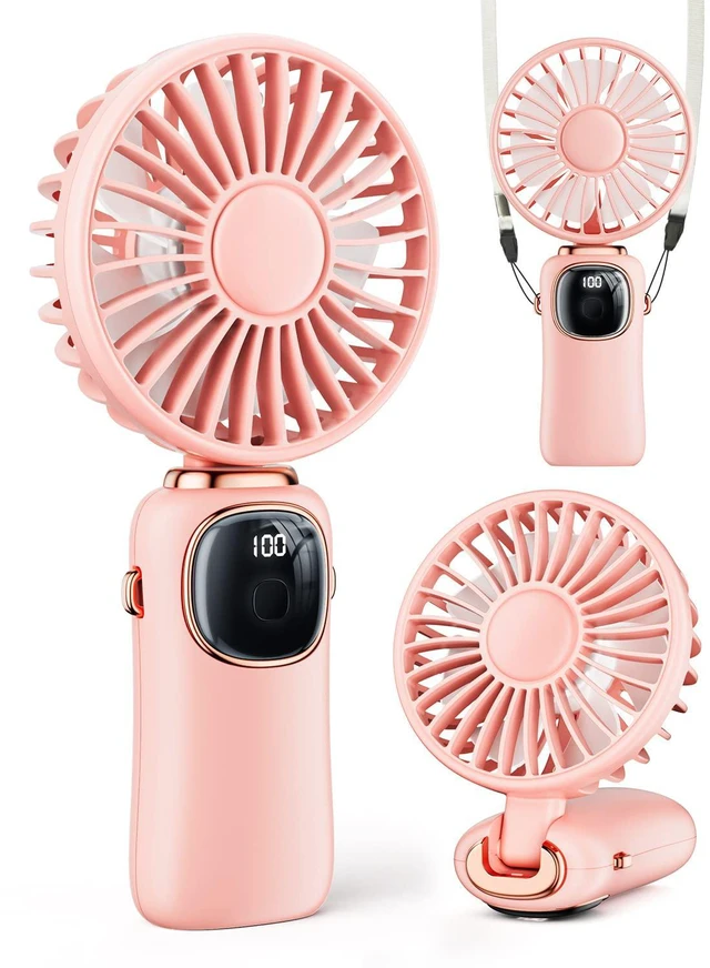 Main image of ColdSky Portable Handheld Fan 4000mAh Rechargeable Personal Fan - Pink