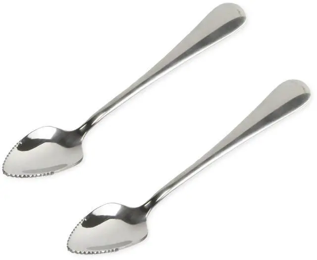 Main image of Chef Craft Select Serrated Grapefruit Spoon 2-Piece Set, 6.5 Inches, Stainless Steel, Dishwasher Safe