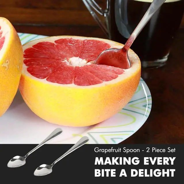 Alt view image 6 of 6 - Chef Craft Select Serrated Grapefruit Spoon 2-Piece Set, 6.5 Inches, Stainless Steel, Dishwasher Safe